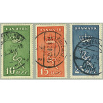 Danmark 243-245 stämplade