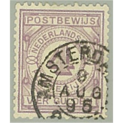 Nederländerna postanvisningsmärke 5 stämplat