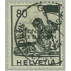 Schweiz ONU 12 stämplad