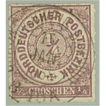 Norddeutscher Postbezirk 1 stämplat