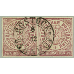 Norddeutscher Postbezirk 1 stämplat par