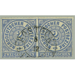 Norddeutscher Postbezirk 5 stämplat par