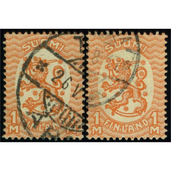 Finland 128C1 vm2 och 128C2 vm2 stämplade
