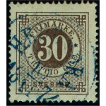 Sverige 25f med blå HEDEMORA 10.11.1874