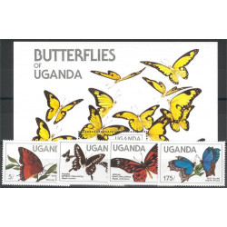 Uganda 407-410 + block 47 **