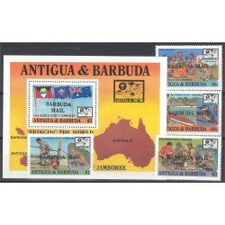 Barbuda 1076-1079 + block 137 **
