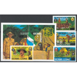 Sierra Leone 822-825 + block 32 **