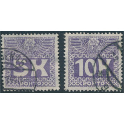 Österrike P45-46 stämplade