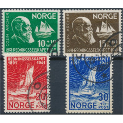Norge 260-263 stämplade