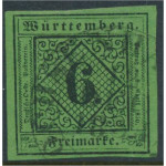 Württemberg 3b typ III stämplad