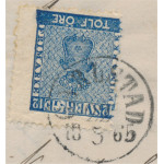 Sverige 9v13 "Fotsteget" CARLSTAD 22.5.1865