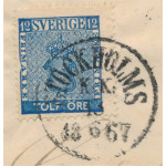 Sverige 9c3 STOCKHOLM K.K. 13.6.1867