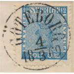 Sverige 9 pos 8023 med marmorering GÖTEBORG 4.3.1869