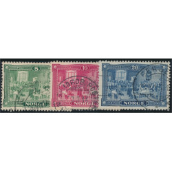 Norge 123-125 stämplade