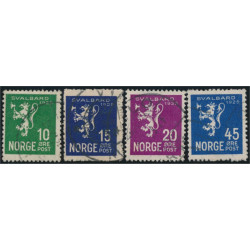 Norge 130-133 stämplade