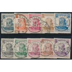 Württemberg 241-250 stämplade