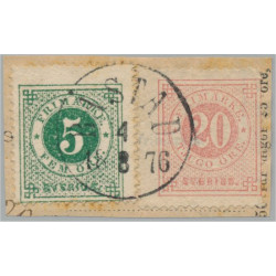 Sverige 19f+22g BÅSTAD 4.8.1876