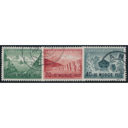 Norge 321-323 stämplade