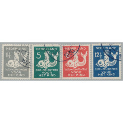 Nederländerna 229-232A stämplade
