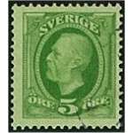 Sverige 52 gulgrön stämplat